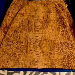 Snake print brown mini skirt size s